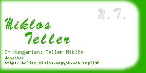 miklos teller business card