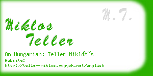 miklos teller business card